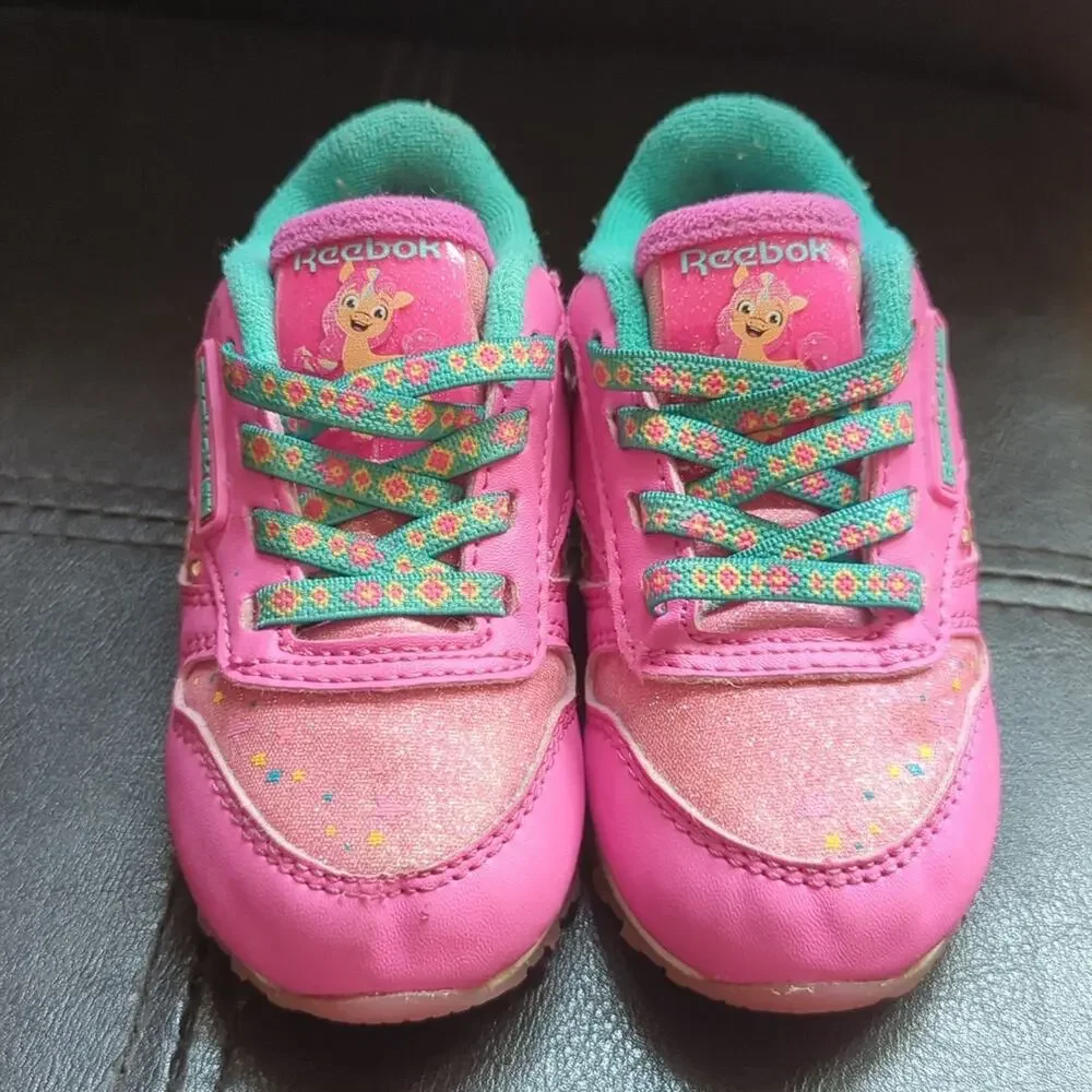 Reebok x My Little Pony Toddler Size 4.5 Sunny Light Up Pink Grippy Sneakers
